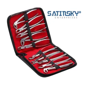 Compre suministros de Instrumentos dentales de alta calidad Pinzas de extracción dental de acero inoxidable 10 kit Diente quirúrgico dental extra - Product Image 1