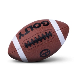 Ballon de football américain en cuir composite de haute qualité Logo personnalisé Vente en gros Usine Taille officielle 9 Utilisation du jeu d'entraînement - Product Image 3