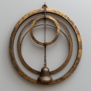 กระดิ่งลมเหล็กแบบโบราณสามารถเคลื่อนย้ายได้ออกแบบอาร์ตเดคโคงานฝีมือของชาวโลกเก่าให้รูปลักษณ์ที่ไพเราะและสั่นสะเทือนแบบวินเทจ - Product Image 2