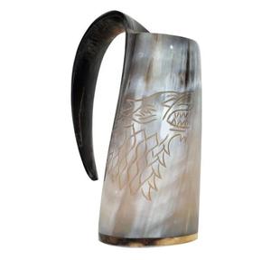 แก้วมักลายเขาสัตว์ไวกิ้งทำด้วยมือแก้วเบียร์รูปควายเกรดอาหารสไตล์ยุคกลางฮวงจุ้ยสัตว์ทำด้วยมือเป็นมิตรต่อสิ่งแวดล้อมของแท้ - Product Image 5