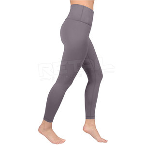 Venta directa de fábrica, LICRA transpirable/poliéster tejido para mujer, mallas informales de cintura media, impresión por sublimación, pierna con logotipo personalizado - Product Image 5