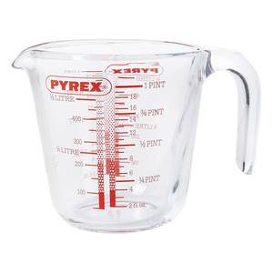 Jarra Medidora de Alimentos Graduada Pyrex 263B000 8016 (570 ml) Transparente y Roja - Utensilios de Medición - Product Image 1