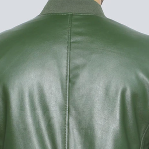 Chaqueta de cuero acolchada para hombre con calidez extra, puños acanalados y diseño de bolsillo exterior funcional - Product Image 5