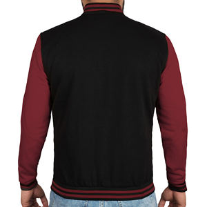 Chaqueta con letras de alta calidad para hombre, precio al por mayor, cuerpo de lana, Mangas de cuero, chaqueta con letras de fabricación personalizada al por mayor - Product Image 5