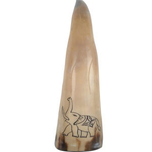 Pièce maîtresse en corne de pierre Art déco 38 cm Souvenir décoratif pour salon bureau salon décoration de la maison cadeaux d'anniversaire - Product Image 6