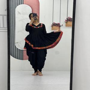 Riyon Navratri Special Kediyu Dhoti Set Intricate Gamathi Work Real Mirror Embellishments Ready-to-Wear Traditional Festivals - Product Image 1