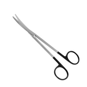 Ciseaux pour pansements personnalisés demi-noir 115mm lame incurvée vente en gros de ciseaux pour salle de chirurgie chirurgicale - Product Image 1