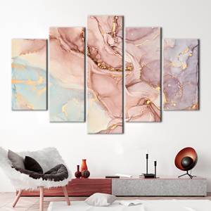 Lienzo Impreso: Arte de Mármol de Lujo con Diseño Brillante, Paquete de 5: Enrollado en Lienzo - Product Image 1
