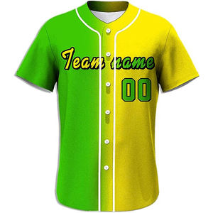 Maillot de baseball respirant et anti-humidité de haute qualité avec logo personnalisé, styles à deux boutons, manches courtes, pour hommes et femmes, softball - Product Image 4