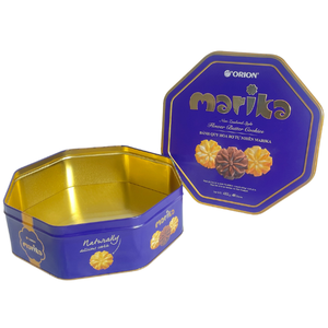 Vente en gros Boîte en métal personnalisée pour biscuits, gâteaux, boîtes rondes avec couvercle pour bonbons, biscuits et emballages de confiserie - Product Image 2