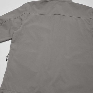 Veste coupe-vent en polaire douce pour hommes, brodée, col montant, coupe-vent, imperméable, manteau softshell, fermeture éclair décontractée. - Product Image 3
