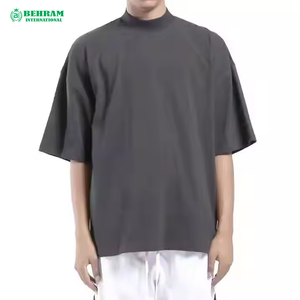 เสื้อยืดทรงบ็อกซี่ ครอป แอซิดวอช ผ้าฝ้าย 100% สำหรับผู้ชาย ทรงหลวม คอกลม สตรีทแวร์ โอเวอร์ไซส์ เป็นมิตรกับสิ่งแวดล้อม ระบายอากาศได้ดี - Product Image 2