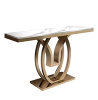 Table basse en métal de qualité supérieure avec dessus en marbre Table d'appoint de luxe pour salon et salle à manger meubles artisanaux indiens