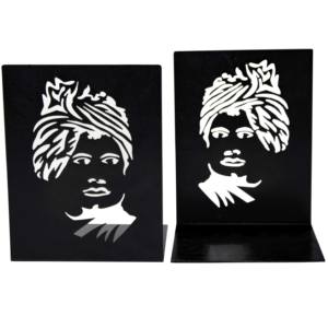 Sujetalibros Metálicos Modernos en Blanco y Negro, Estilo Swami Vivekananda, Decorativos para el Hogar, Oficina y Estudio - Product Image 2
