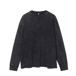 Chemises décontractées pour hommes grande taille, lavage à l'acide, automne, personnalisées, vintage, rétro, manches longues, t-shirt, pull, haut de sport - Product Image 3