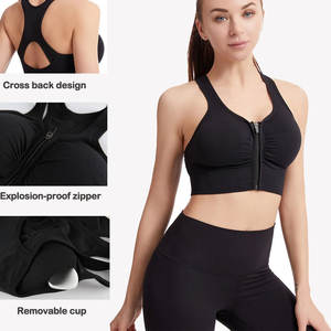 Meilleures ventes en gros Fitness femmes Sexy soutien-gorge de sport Fitness respirant solide Gym course sport soutien-gorge Logo - Product Image 6