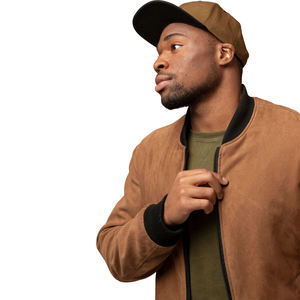 <b>Suede</b> Leather Heated Breathable Embroidered Varsity <b>Jacket</b> for Men's Winter Street Style with Front Logo - Product Image 4