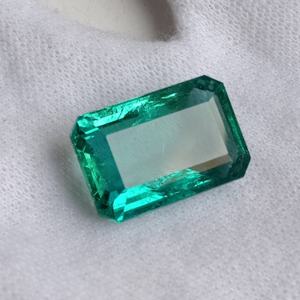 Sürdürülebilir lüks ile güzel takı için Ideal zengin yeşil renk olağanüstü netlik sahip <span class=keywords><strong>Lab</strong></span> yetiştirilen zambiya zümrüt taş - Product Image 2