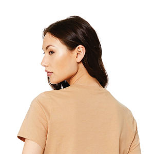 Airlume – T-Shirt à manches courtes pour femme, 100% en coton peigné et anneau, simple, 4.2 oz, Sand Dune - Product Image 6
