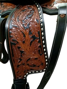 Juego de tachuelas de cuero genuino de primera calidad, monturas de carreras occidentales e inglesas para montar a caballo - Product Image 2