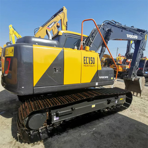 Excavatrice sur chenilles hydraulique Volvo EC150 d'occasion <span class=keywords><strong>15T</strong></span>, machine de terrassement en bon état, équipement de terrassement, vente chaude - Product Image 3
