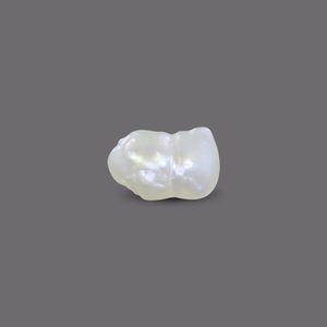 Perle de culture d'eau douce blanche en forme de bouton de 5,26 carats pour la fabrication de bijoux - Product Image 1