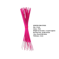 Bâtons d'encens indiens écologiques en bois de 9 pouces, 1 kg (ROSE) |   Approvisionnement en gros |   Toutes/Plusieurs Fragrances |   Agarbatti Premium |
