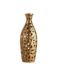 Impressionnant vase à fleurs pour la maison hôtel Restaurant couleur dorée fini métal table fleur pots décoratifs accessoires de décoration pour la maison - Product Image 2