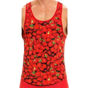 Camiseta sin mangas de sublimación para hombre, de secado rápido y transpirable, de algodón/poliéster, para gimnasio, culturismo y musculación. - Product Image 1