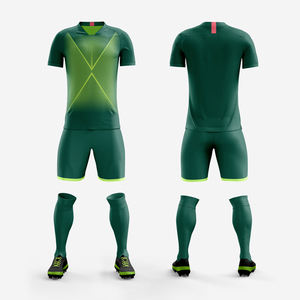 Maillot et short de football vierge personnalisé uniformes d'équipe de football pour hommes combinaison d'entraînement pour enfants adultes uniformes à manches de sport - Product Image 2