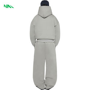 Ensemble de survêtement court en laine et coton épais personnalisé haute qualité Streetwear 500 GSM Survêtement à capuche d'hiver vierge - Product Image 5