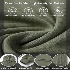 Vente en gros Sweats à capuche personnalisés avec logo personnalisé Impression unisexe Pull surdimensionné en relief uni Sweatshirt à capuche vierge pour hommes - Product Image 3
