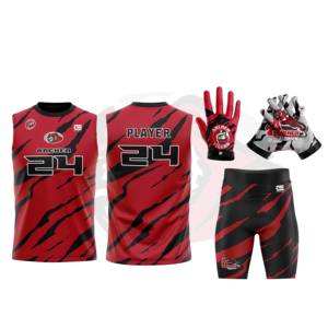 Juego de compresión de Fútbol Juvenil Americano 7v7 12 uniformes de poliéster sublimados personalizados 7on7 técnicas impresas 7 7 camisetas de fútbol - Product Image 5