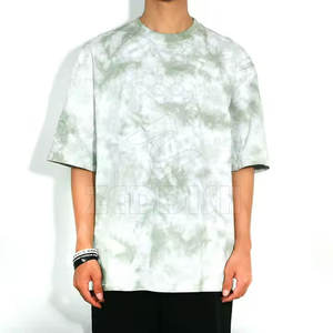 T-shirt vintage surdimensionné délavé à l'acide pour hommes, 100% coton, tissu tricoté épais, motif solide, T-Shirt homme de créateur - Product Image 5