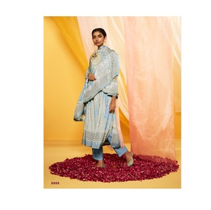 ผ้าไหม Maslin แท้คุณภาพมาตรฐานพร้อมปักลายและพิมพ์ดิจิตอลผู้หญิง Salwar Kameez จากซัพพลายเออร์อินเดีย - Product Image 1