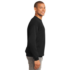 Custom Digital Printing Black Wholesale Winter Cozy Pullover Solid Color Casual Thermal Sweatshirt for Men - Product Image 3