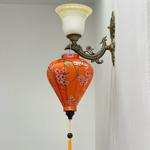 Linterna de seda, artesanía vietnamita decorativa para Festival de Bodas de Navidad y decoración de hoteles de lujo - Product Image 1