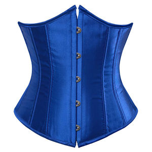 Corsé de satén azul para moldear el cuerpo, ropa moldeadora, entrenador de cintura, adelgazante corpiño, lencería para mujer, traje de moda elegante - Product Image 1
