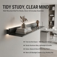 Étagère murale en alliage d'aluminium, présentoir décoratif, étagère flottante moderne pour la décoration et le rangement à domicile