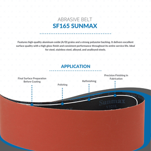สายขัดอะลูมิเนียมออกไซด์ sunmax 2000X50มม. การเตรียมพื้นผิวและไพรเมอร์เรียบ OEM Omm OBM - Product Image 2