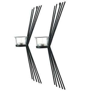 Black Metal Wall Sconce <b>Candle</b> <b>Holders</b> And Tealight for Home and Office Decor Wedding Party Events Decorative made india - Product Image 5