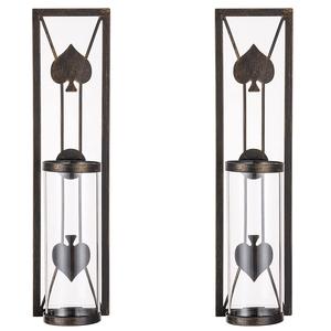 โคมไฟตกแต่งติดผนัง, เชิงเทียนสำหรับตกแต่งเชิงเทียนเชิงเทียนเชิงเทียนที่มีหัวใจที่สง่างามขวดแก้วเทียนล้ำค่า - Product Image 4