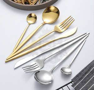 Best Price 24-Piece Luxury Modern <b>Black</b> <b>Gold</b> Stainless Steel Dishwasher Safe <b>Cutlery</b> Set Food-grade for Hotel Weddings Gifts for - Product Image 4