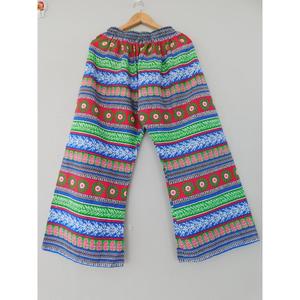 Pantalones de Yoga de verano de algodón para mujer, pantalones completos hechos a mano, cintura elástica, cómodo estilo informal frontal plano para vacaciones, venta al por mayor - Product Image 2