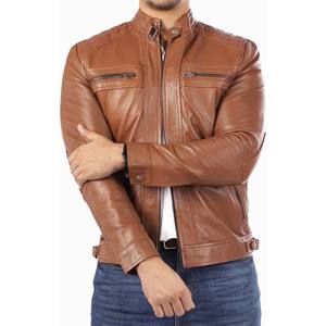 Chaqueta de Cuero con Capucha Personalizada de Primera Calidad, Nueva Moda, para Hombre, Corte Regular, Estilo con Cremallera, 100% Original, Relleno de Poliéster - Product Image 6