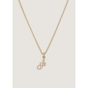 Collier pendentif diamant Lettre d'amour avec breloques style pavé - Product Image 6