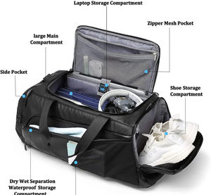 Bolsa Deportiva de Fútbol Americano, Ligera, Impermeable, de Poliéster, para Viajes y Gimnasio, Capacidad de 30-40L, Color y Logotipo Personalizables - Product Image 4