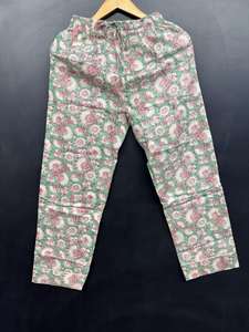 Conjunto de Pijama de Verano para Mujer, Informal, Floral, con Cuello en V, Algodón, Logotipo Frontal ODM, Cintura Elástica, Dos Piezas, Ropa de Dormir - Product Image 5