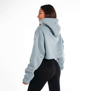 Sudadera de Invierno de Alta Calidad para Mujer, Diseño Desgastado, Hombros Caídos, Capucha Forrada, Material de Felpa Transpirable - Product Image 6