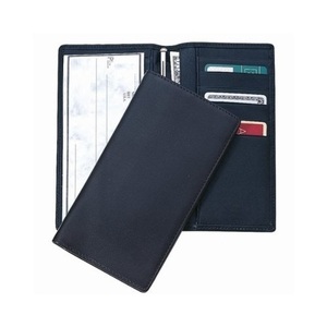 Nouvelle couverture de chéquier de couleur bleue en cuir véritable de haute qualité - Product Image 2